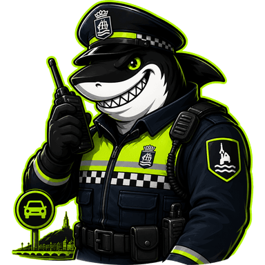Mascota Oposhark de Agente de Movilidad — Donostia / San Sebastián